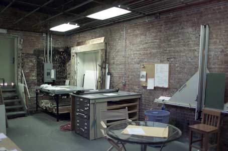 Print Finishing Room and office space in RED HOOK NY studio.