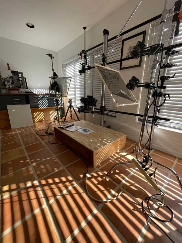 basic set up for small art copies