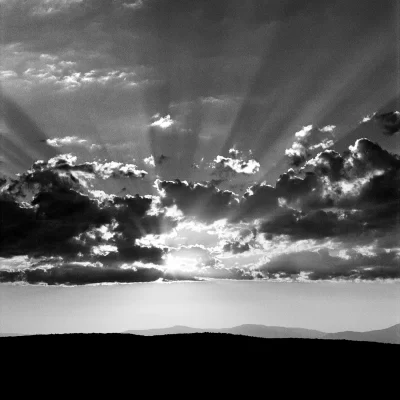 SUNSET CATSKILL MOUNTAINS 1973